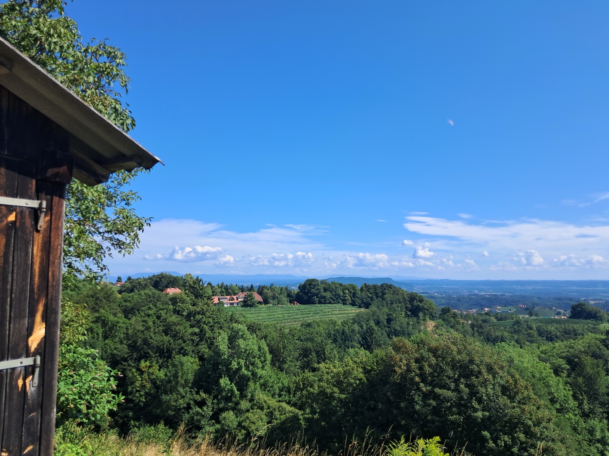 Holzhütte mit Aussicht